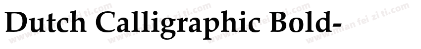 Dutch Calligraphic Bold字体转换